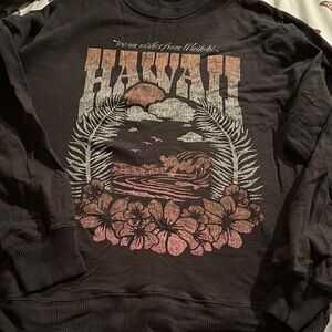Hollister Gray Hawaii Graphic Hoodie